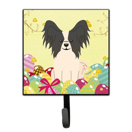 Carolines Treasures BB6076SH4 Easter Eggs Papillon Black & White Leash or Key Holder BB6076SH4